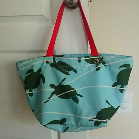 Fossil Sea Turtles Seafoam beach Vacation Tavel Bag - Picture 1 of 12
